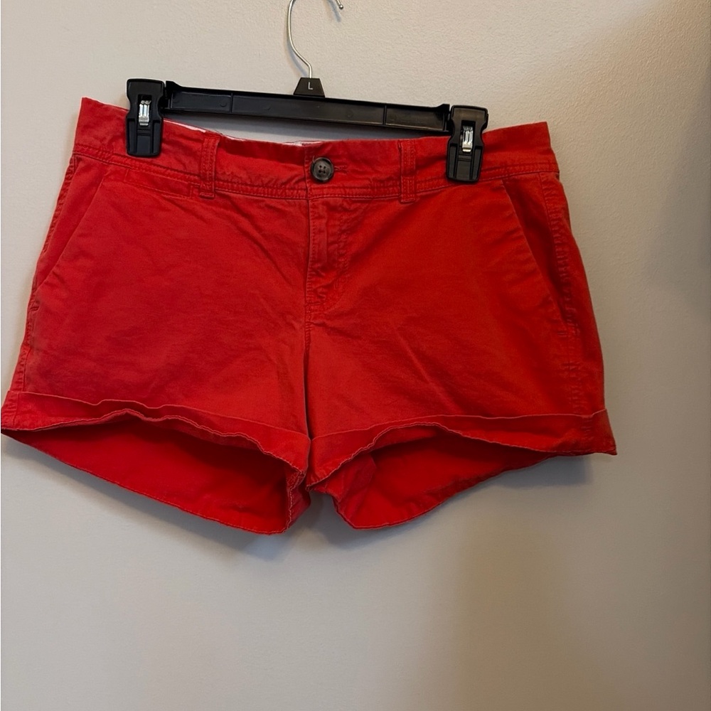 Old Navy Red Cotton Jean Shorts